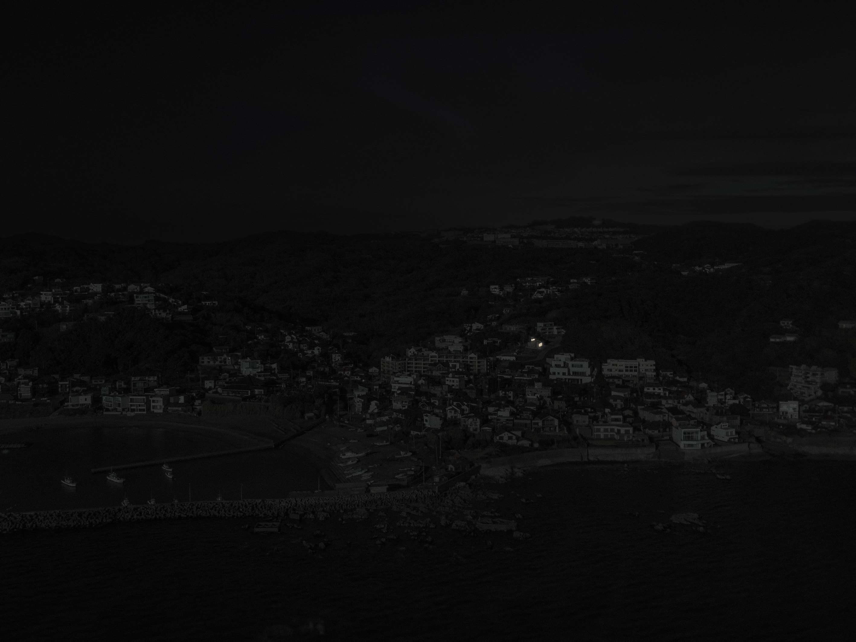City by night in a blackout