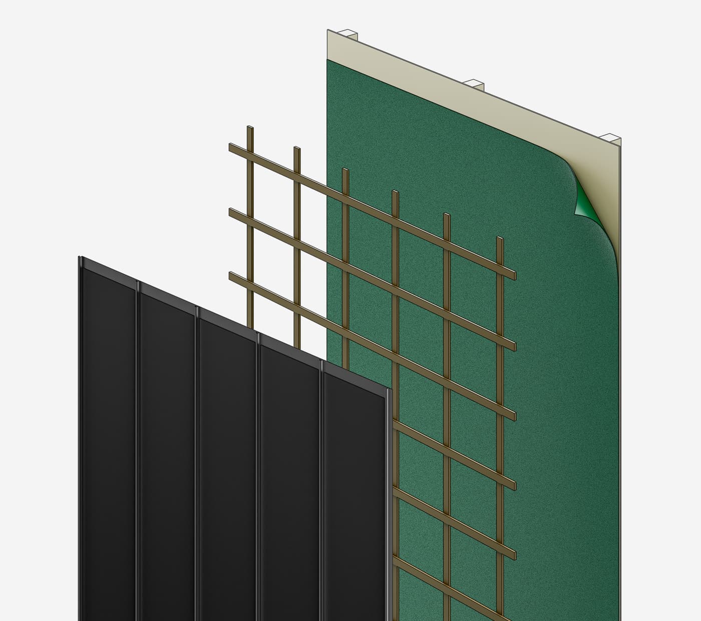 壁として機能する太陽光パネル